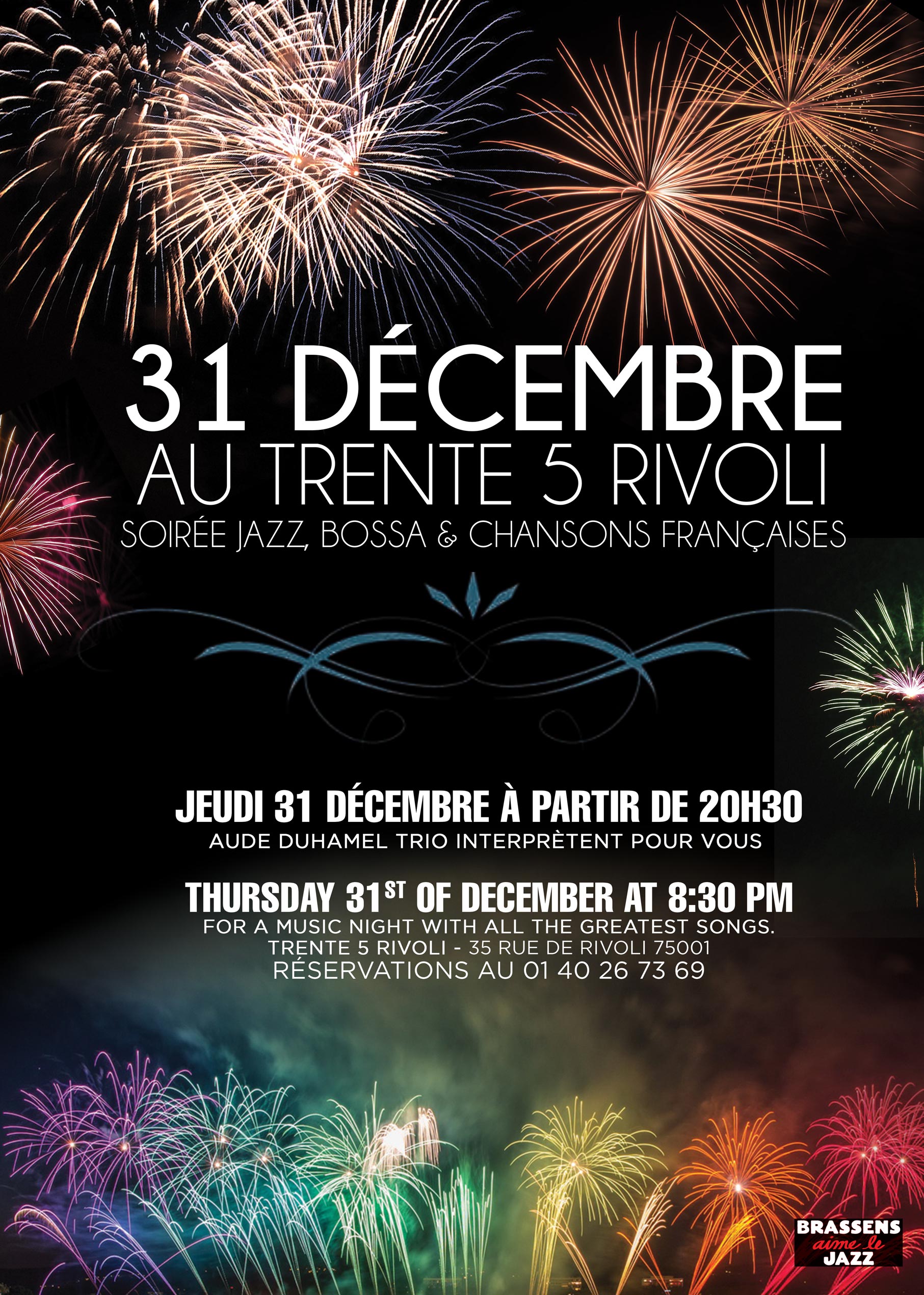 Soirée du Reveillon au Trente 5 Rivoli