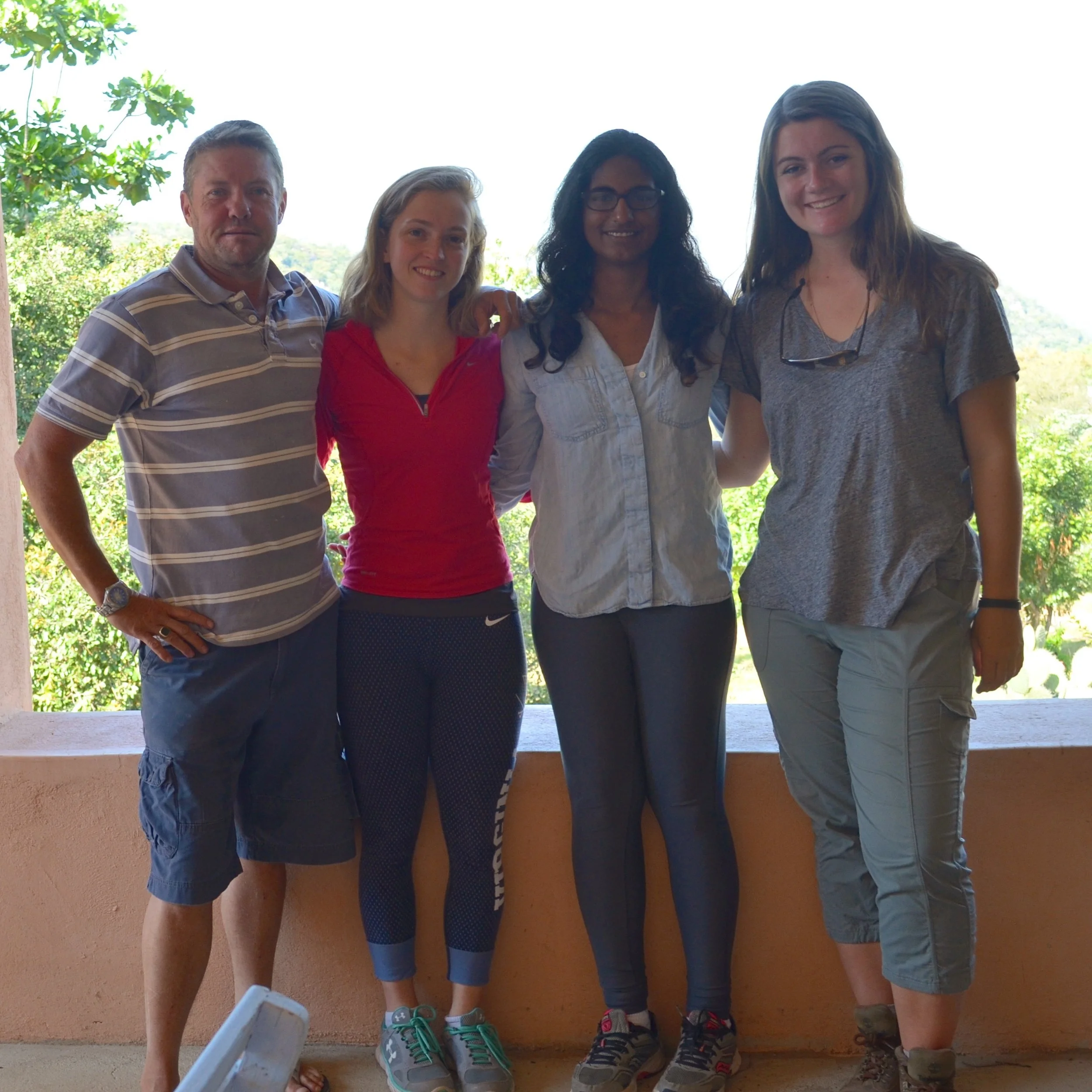 Kulisa Social Solutions community partner Zain Halle with the University of Virginia team Lizzy Watkins, Rupa Nallamothu, and Helena Gallagher (left to right)