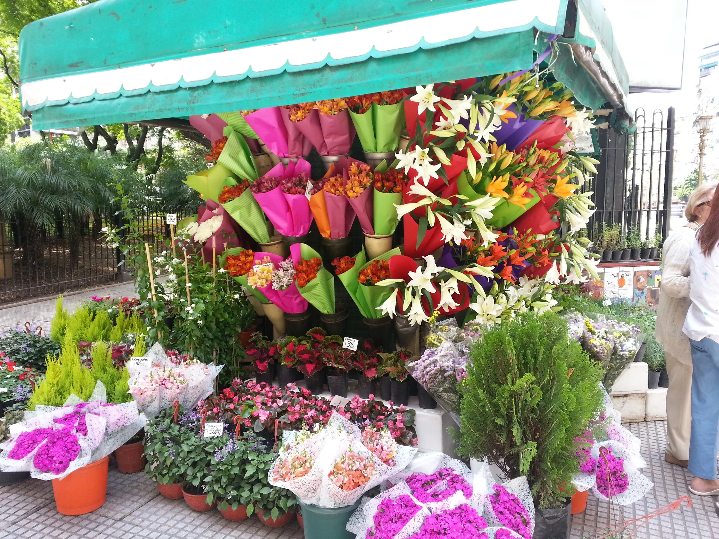 This flowerstand was just beautiful to look at on such a lovely day, so I took a picture of it.