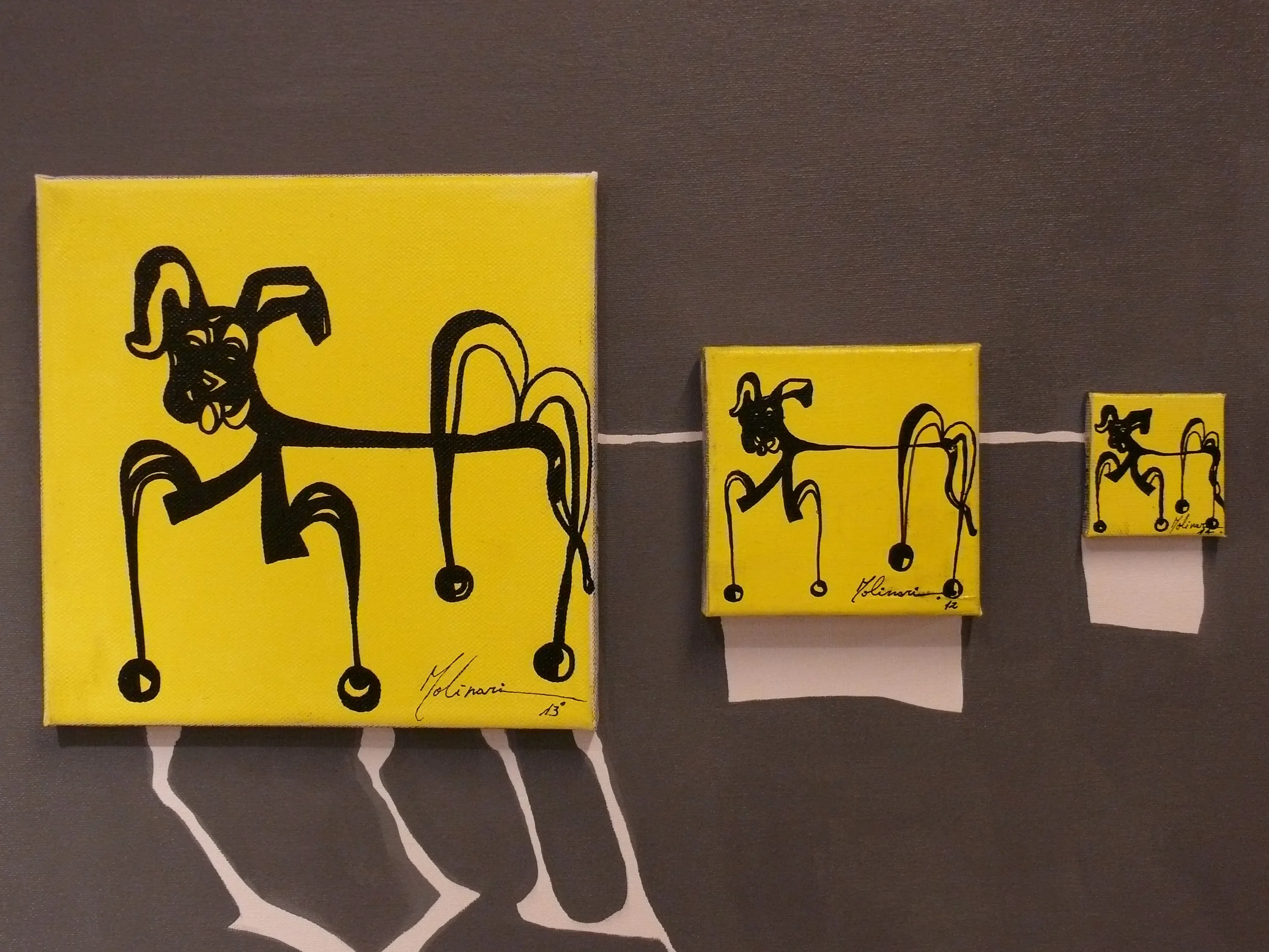 "Dog, Dogcito": Acrylic & ink on canvas