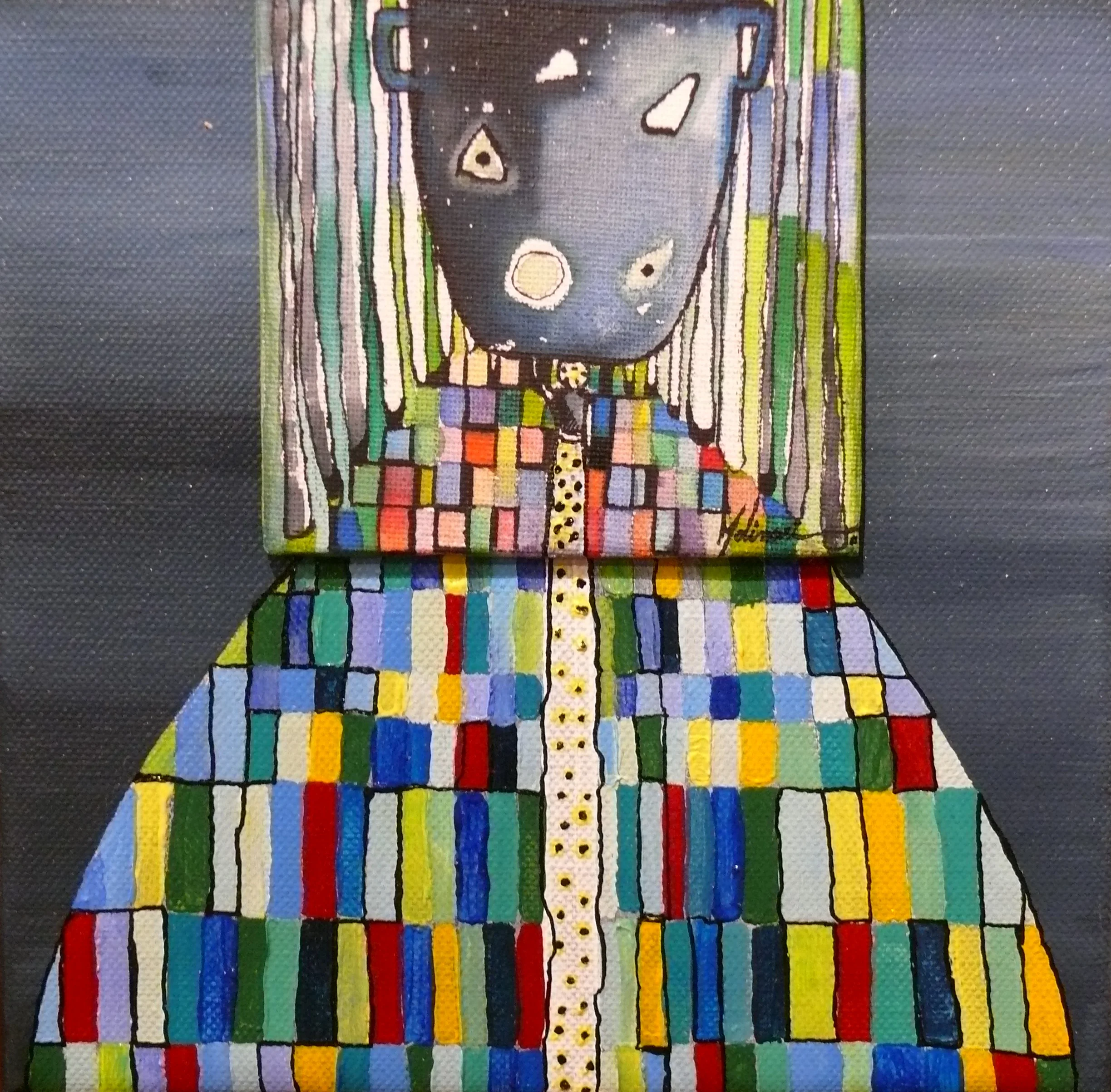 "Ten stories: Agua y montaña": mixed techniques - 20 x 20 cm