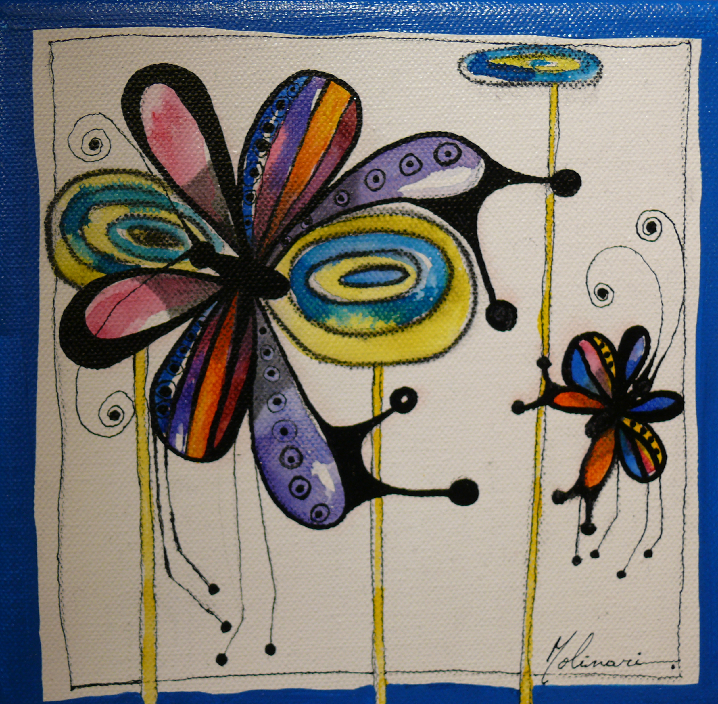 "Ten stories: Mamita": mixed techniques - 20 x 20 cm