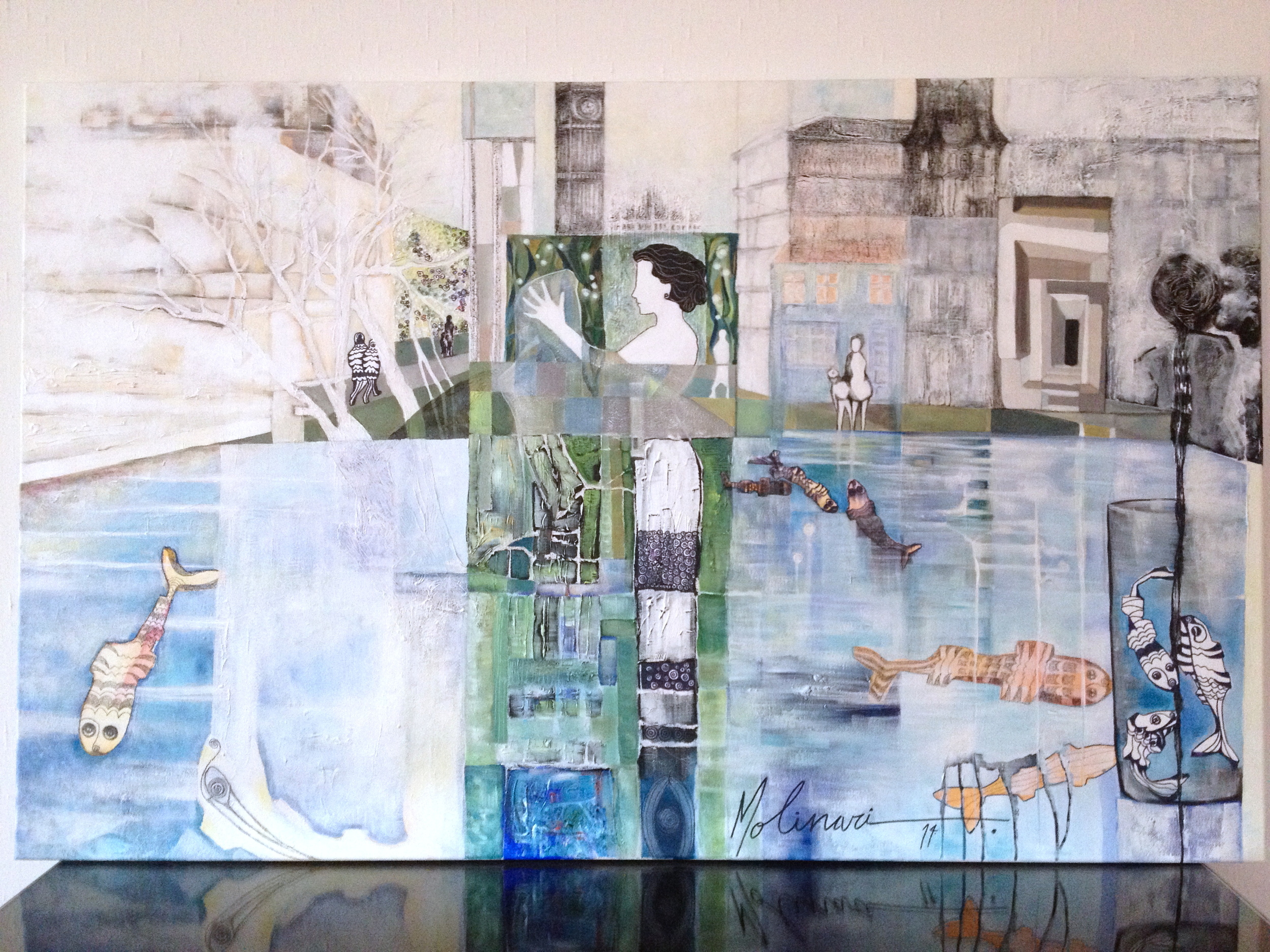 "About Time": Acryl on canvas - 73 x 116 cm