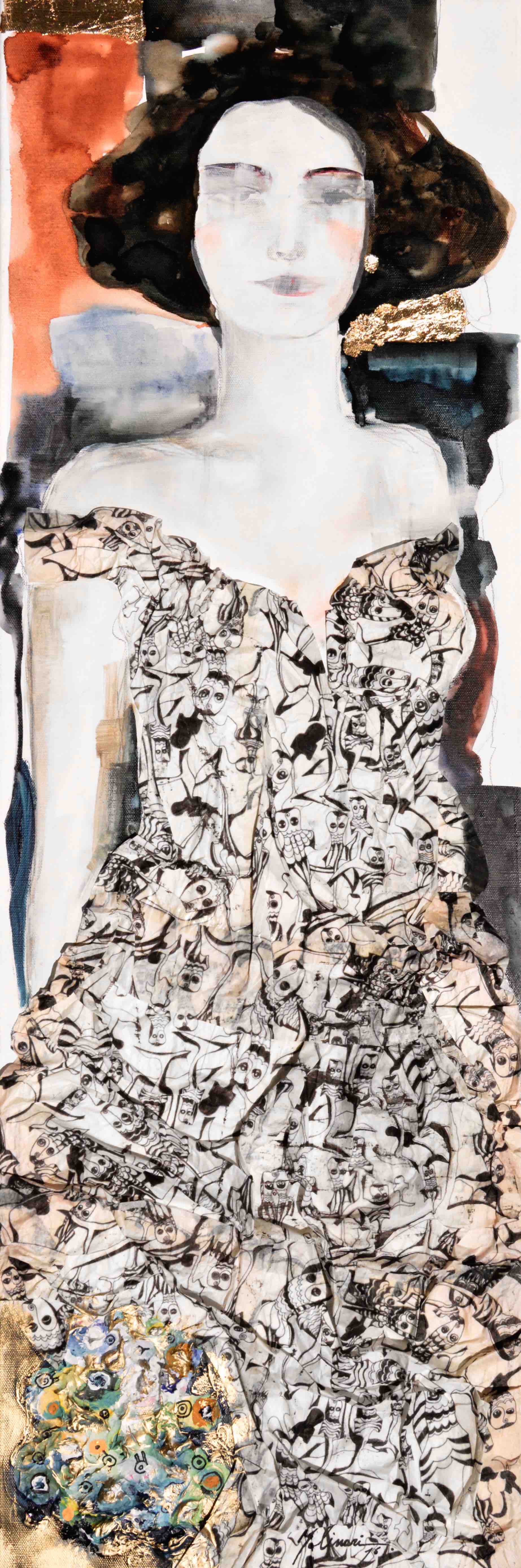 Follow Me Always: Mixed technique; 40x80cm