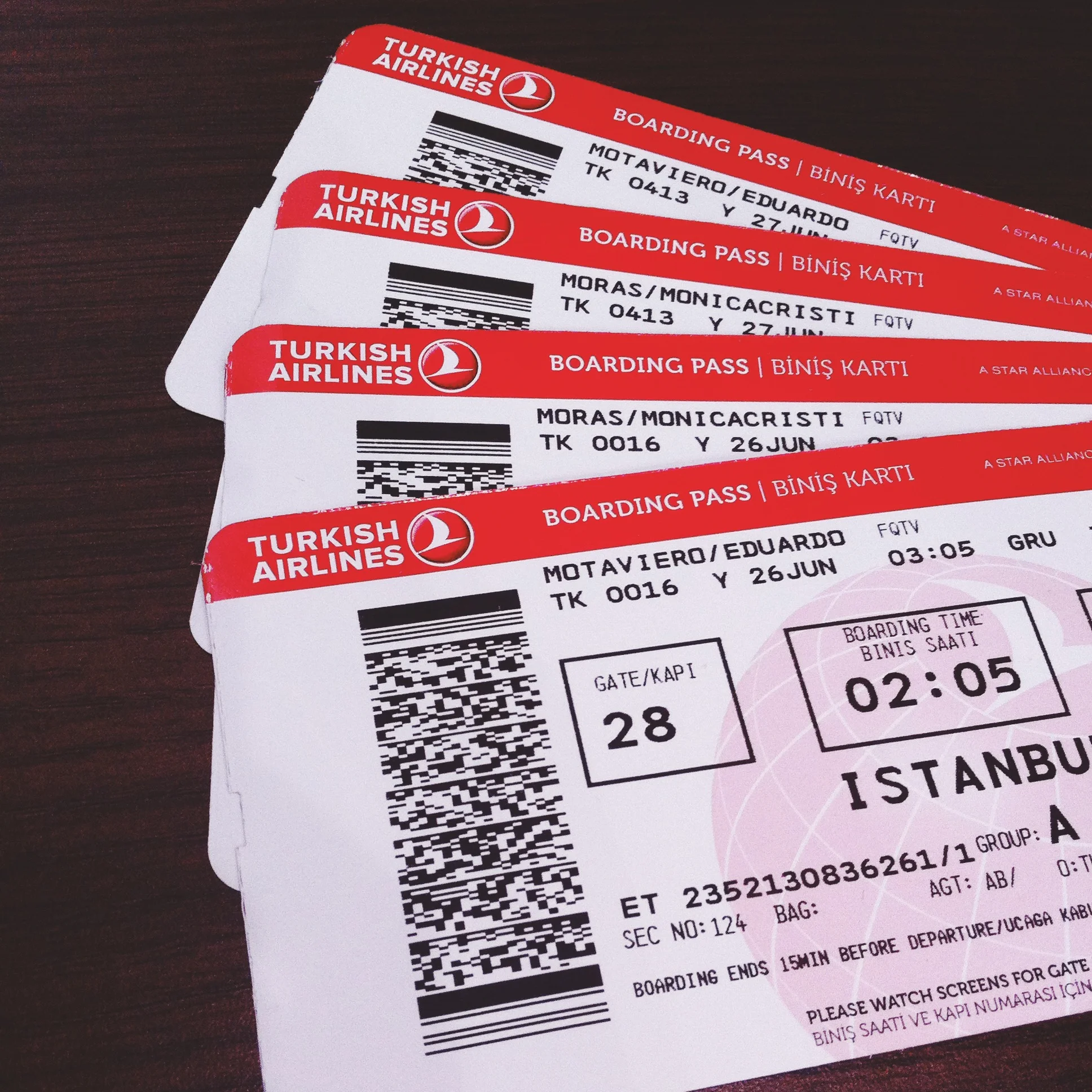 Nossas passagens