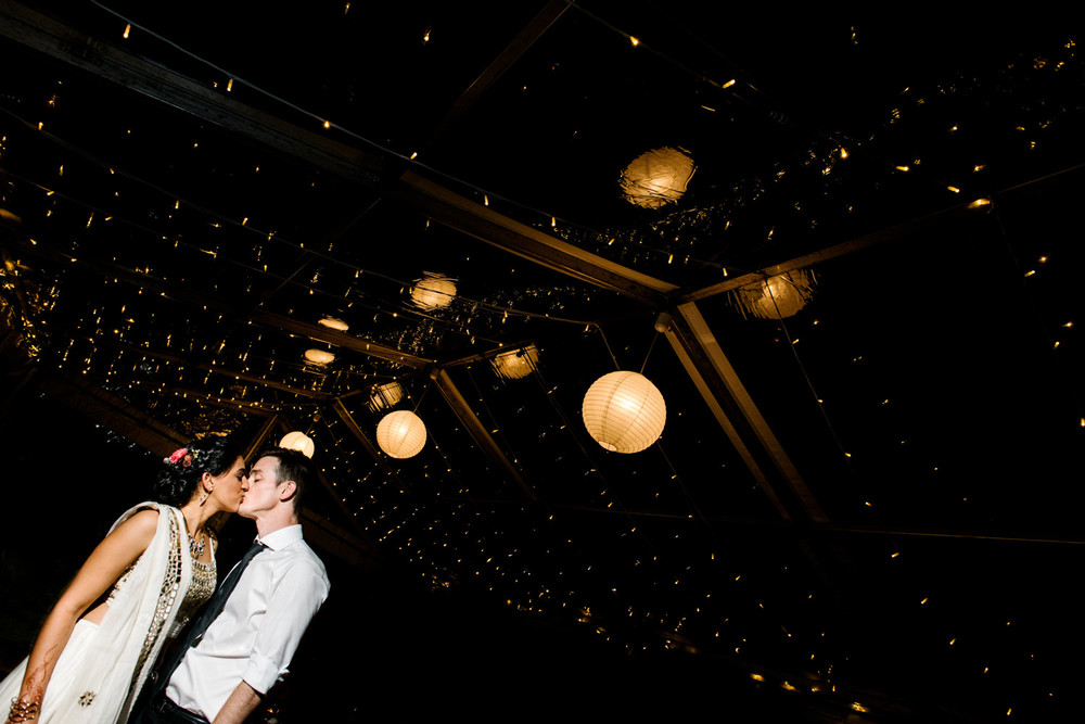 Couple at wedding reception in the Southern Highlands