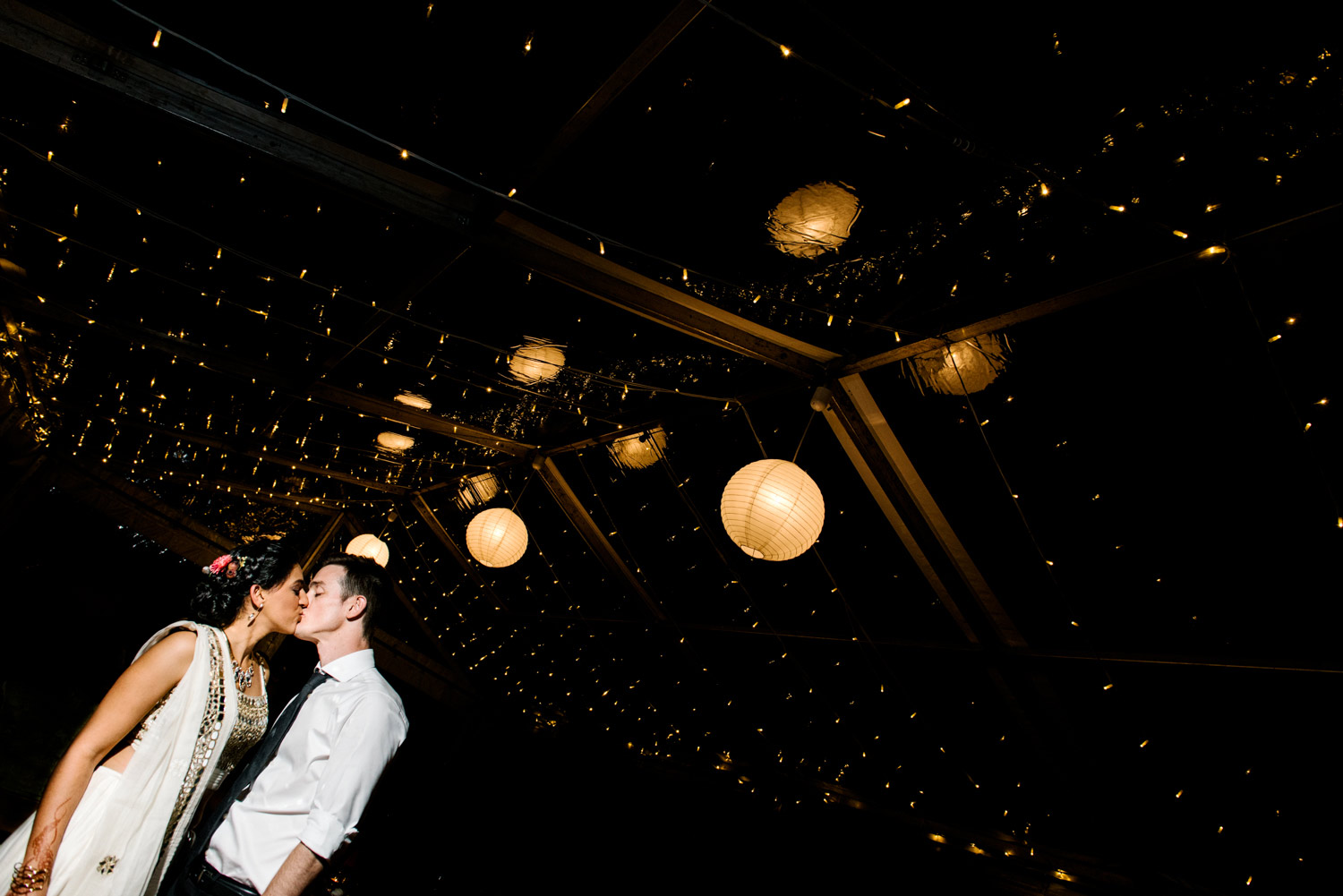 Couple at wedding reception in the Southern Highlands