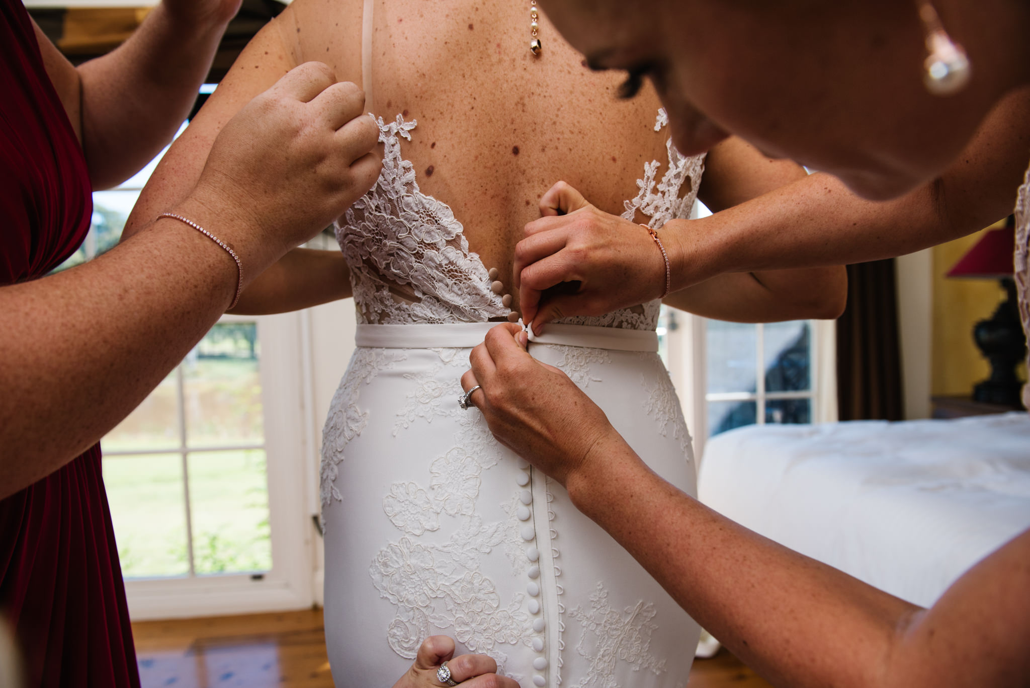 Bride getting ready