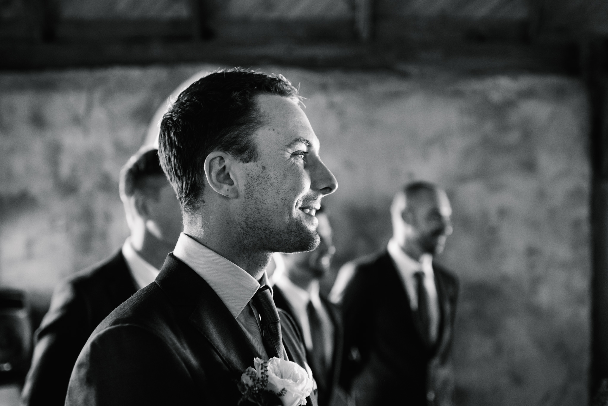 Groom at ceremony