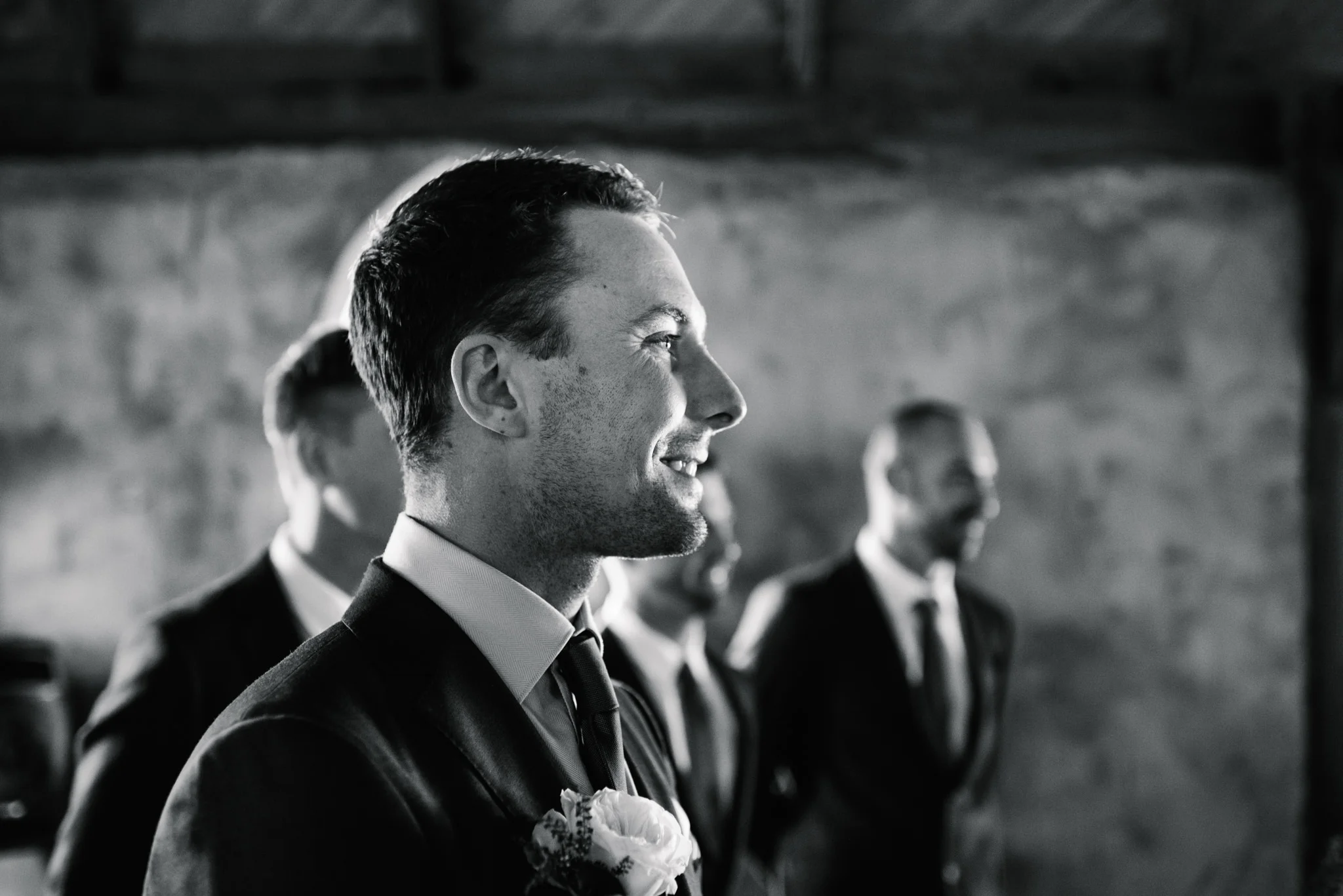 Groom at ceremony