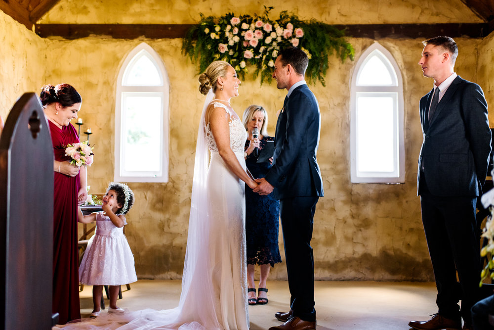 Bride and Groom at ceremony