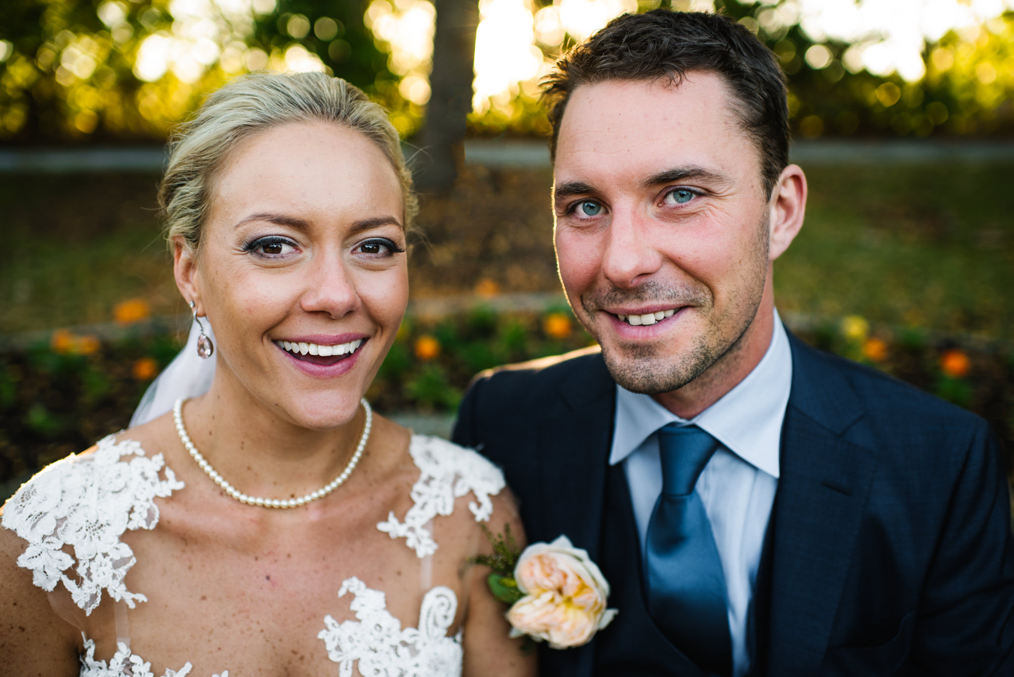 Bride and groom portrait