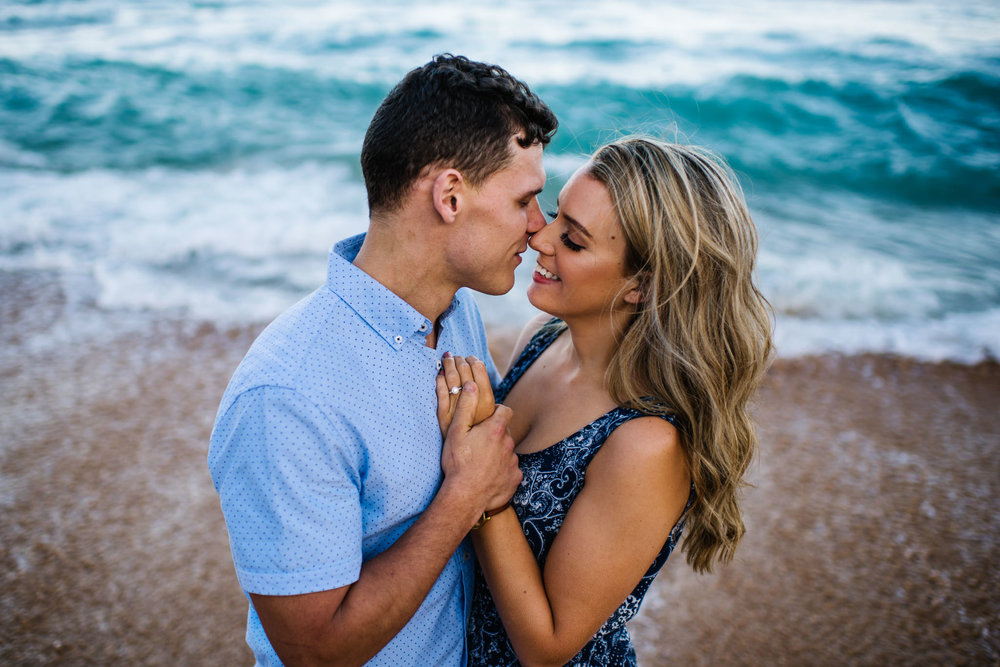 Beach engagement photo