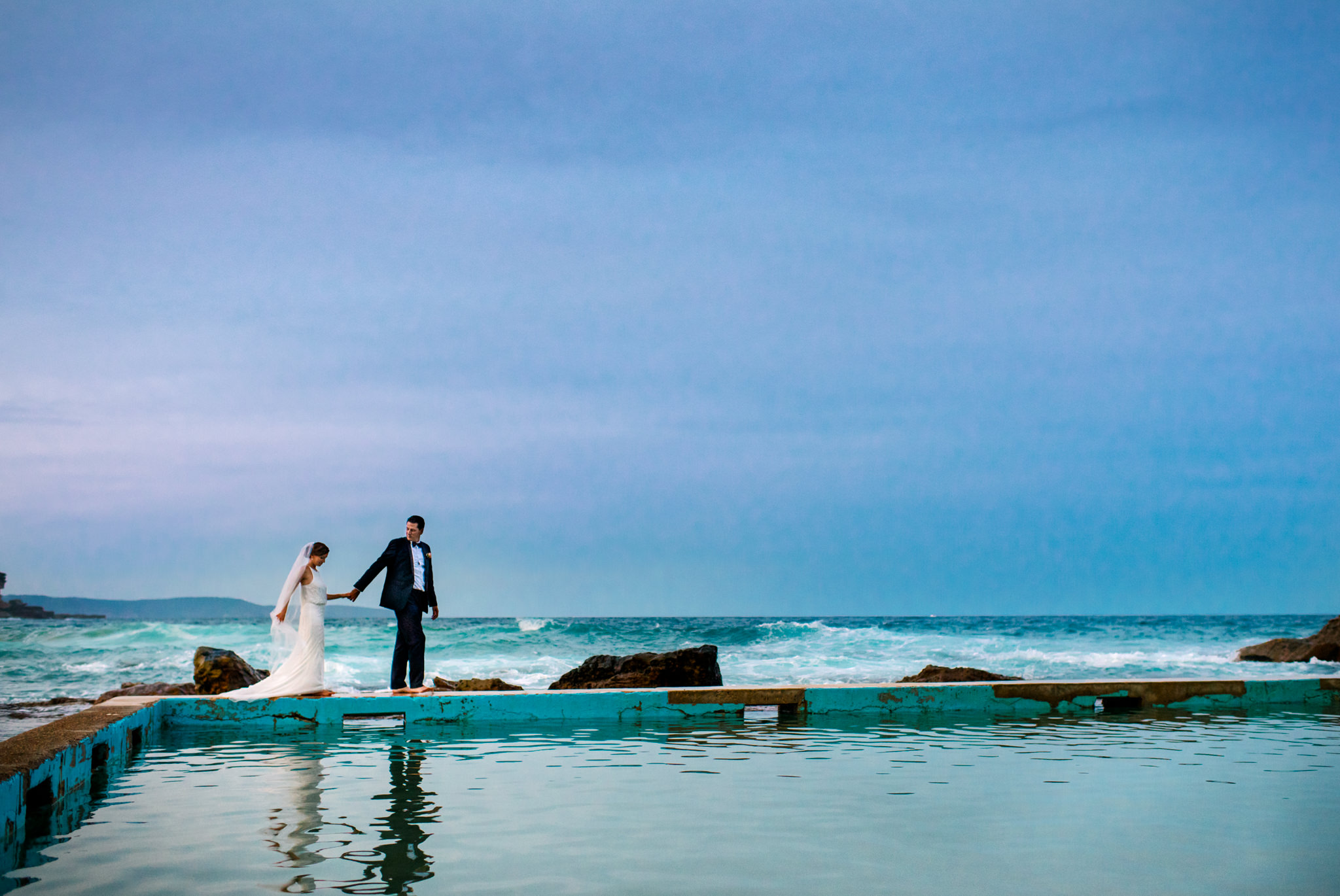 Northern Beaches wedding photographer - Whale Beach rock pool