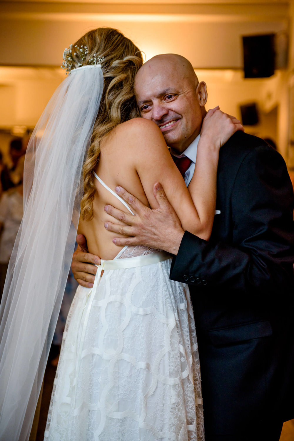 Father of the bride crying during dance