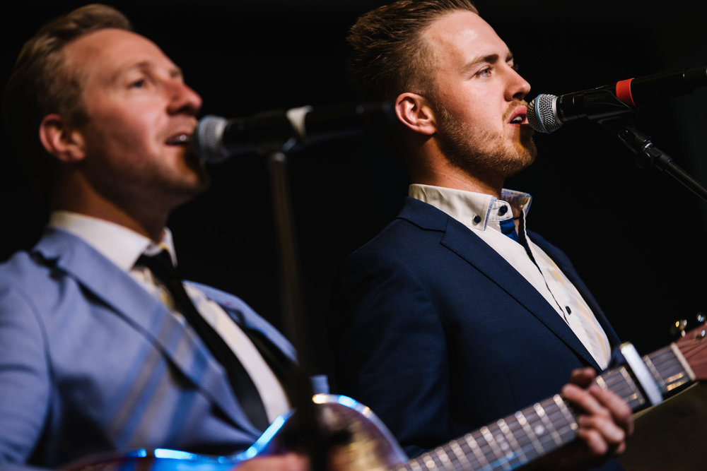 Band sings at christian wedding ceremony