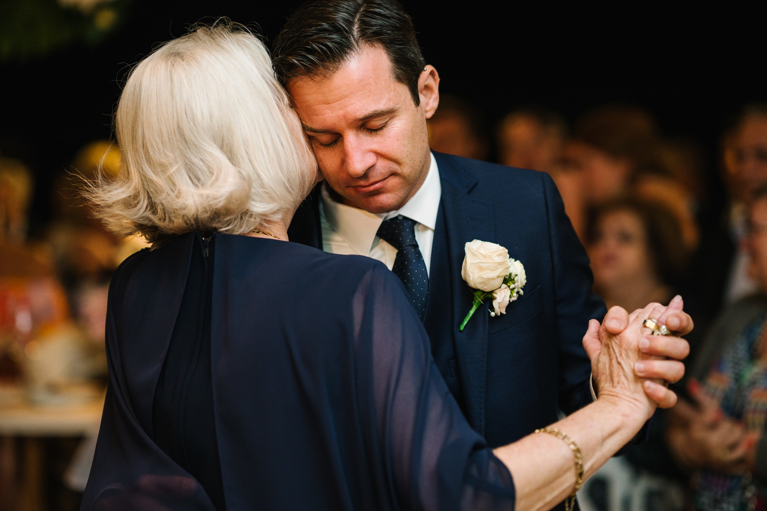 Emotional first dance with groom and mother