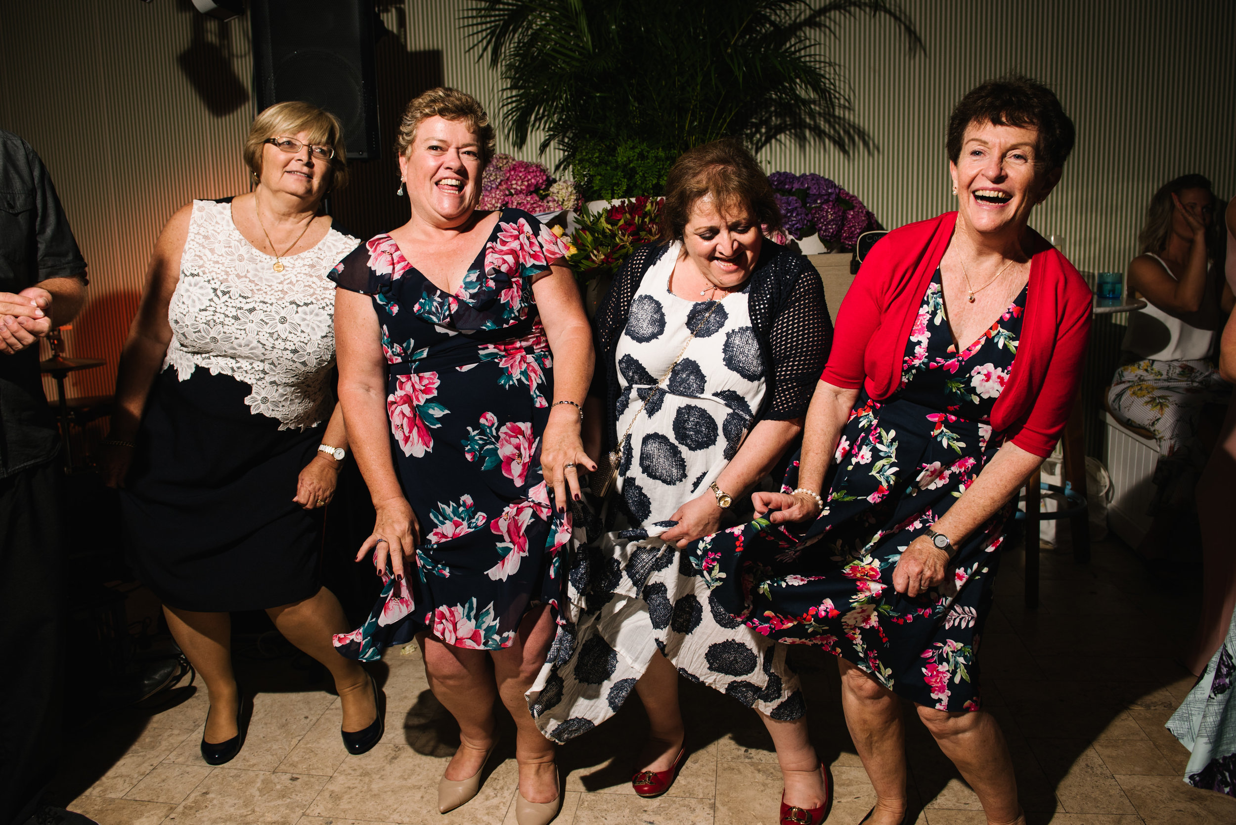 Ladies dancing at wedding