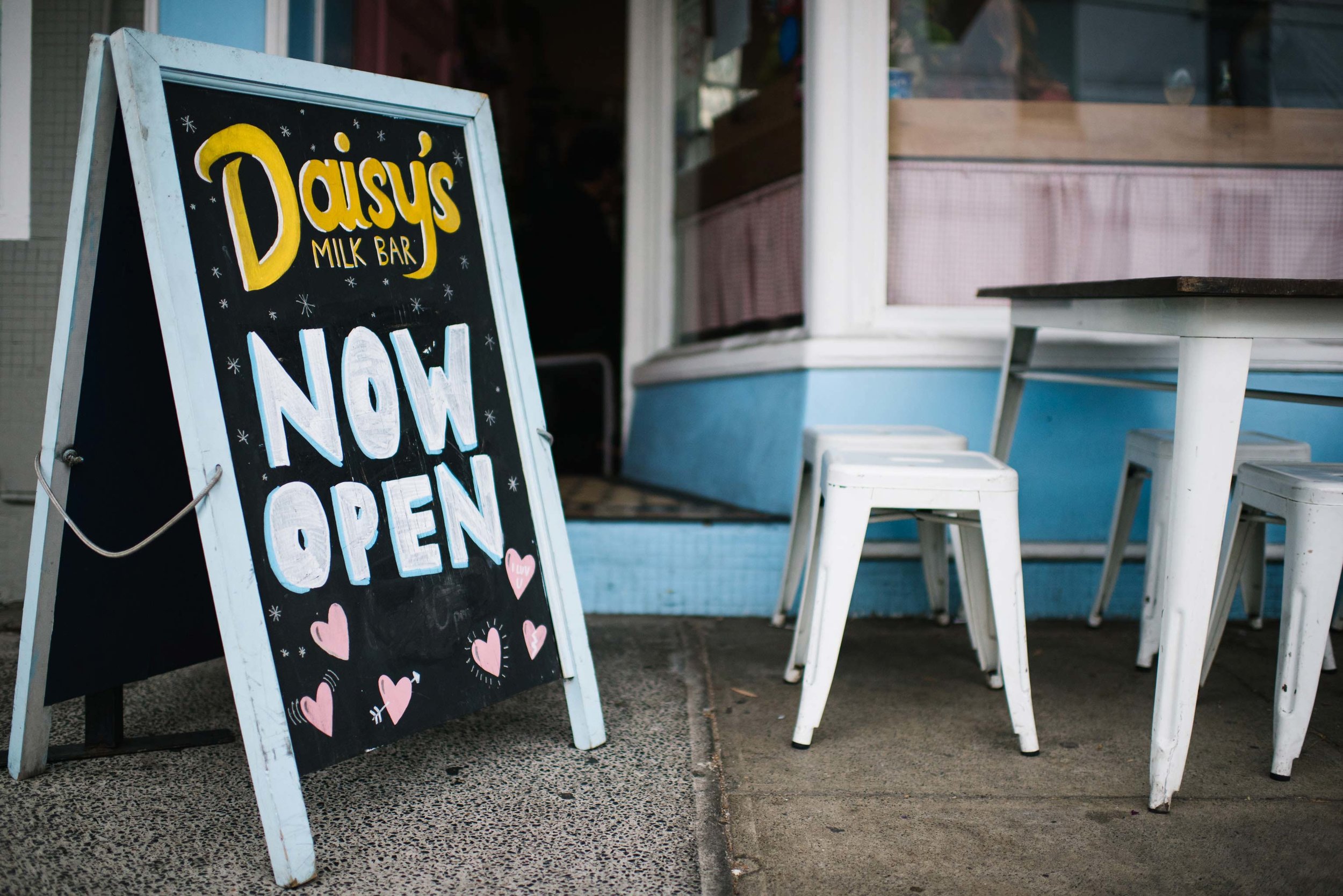 Quaint wedding reception at Daisy's Milk bar Sydney