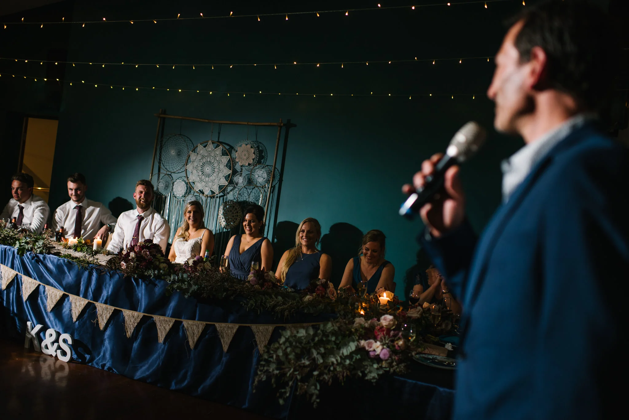 Head table at Narrabeen Beach SLSC during speeches