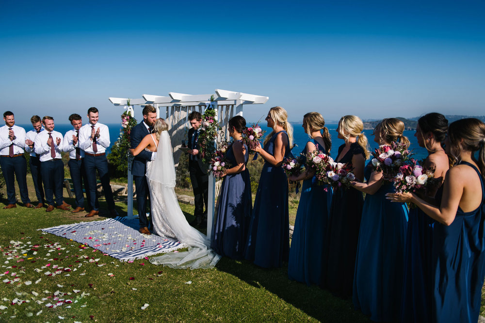 Wedding ceremony on Mona Vale Headland