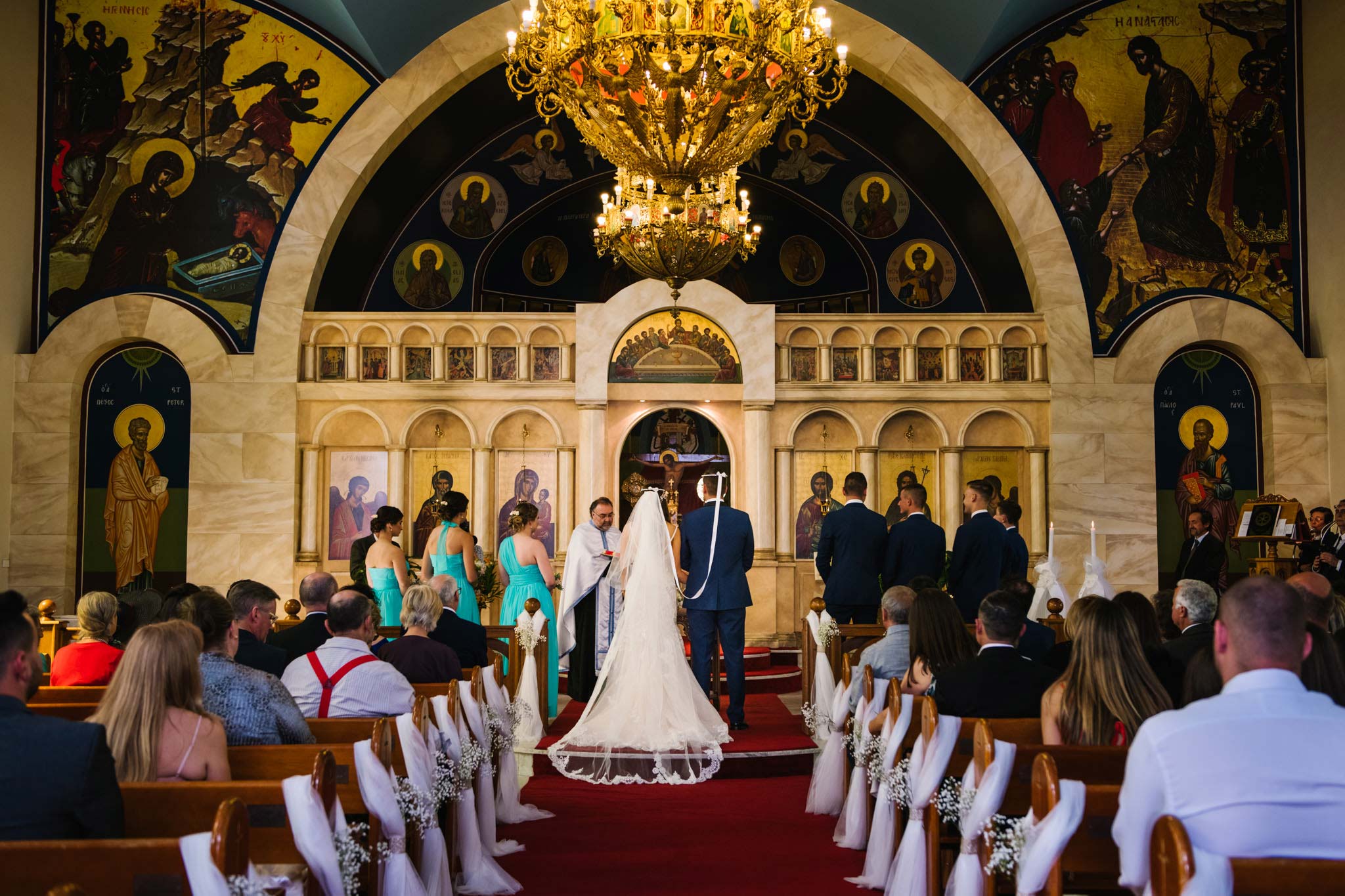 Wedding ceremony in the beautiful St. Gerasimos Greek Orthodox Church in Sydney