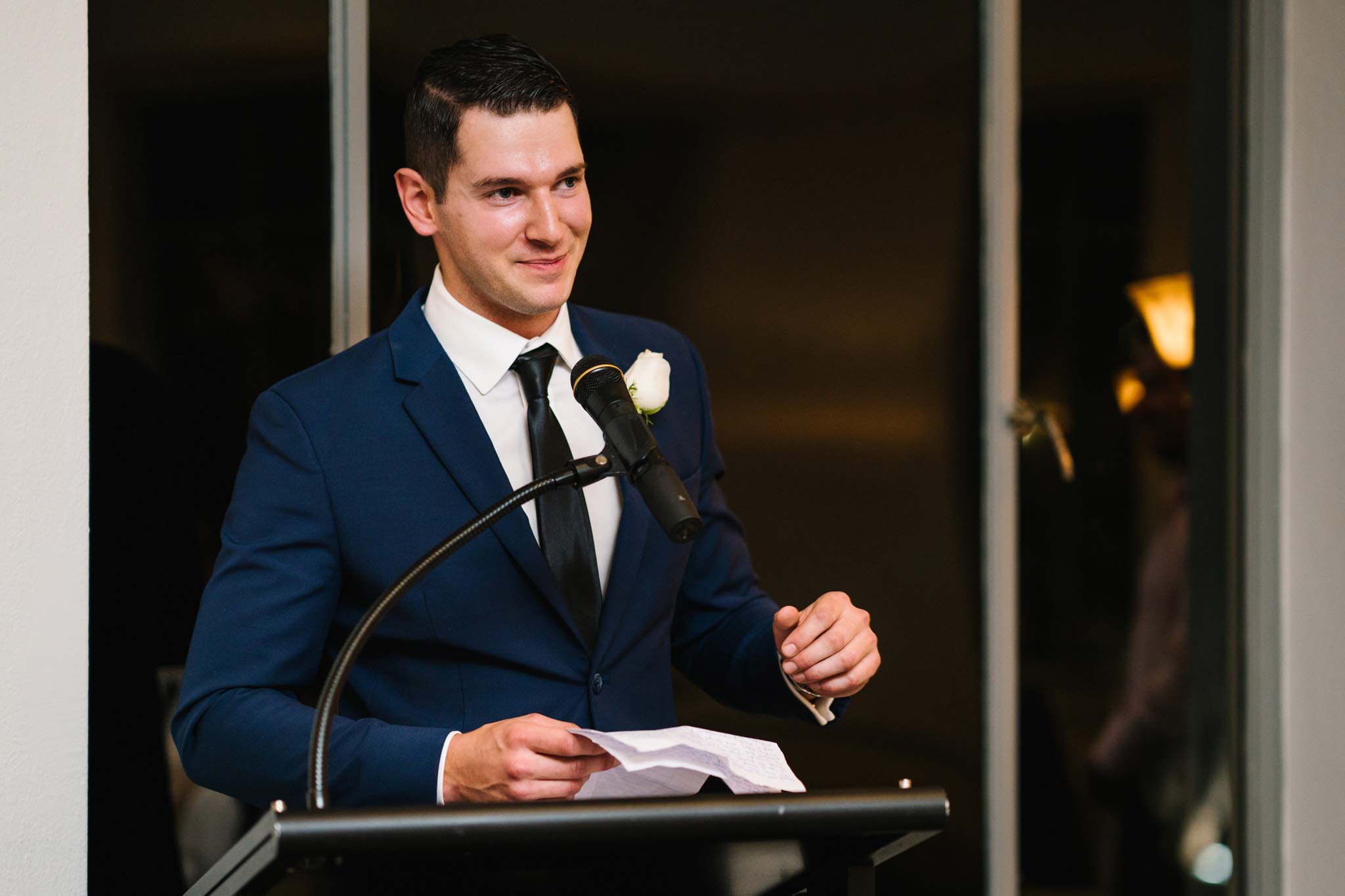 Best man making his speech