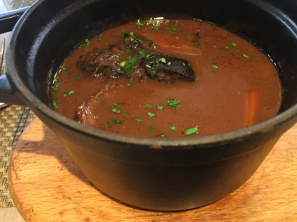 "Beef Stew with Red Wine and Carrots"