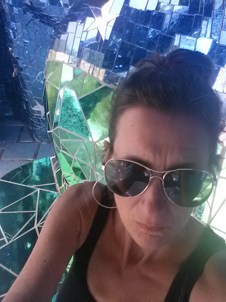 Jill Joy - Selfie @ Nicki de Saint Phalle's Tarot Garden in Tuscany, Italy