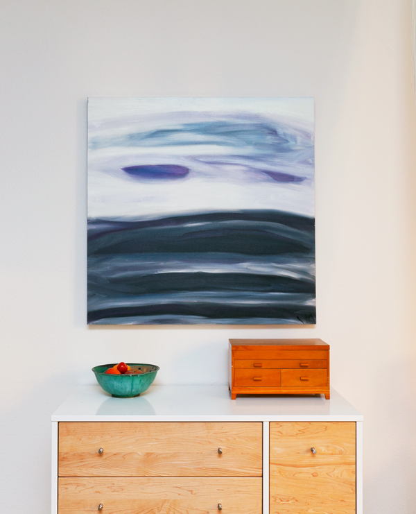 Purple Swell, giclee on canvas, installation view