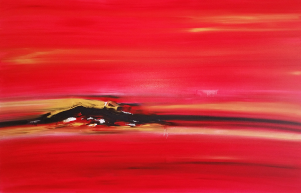 Jill Joy - Samskara - oil on canvas- 54x84x2.5". $6,900