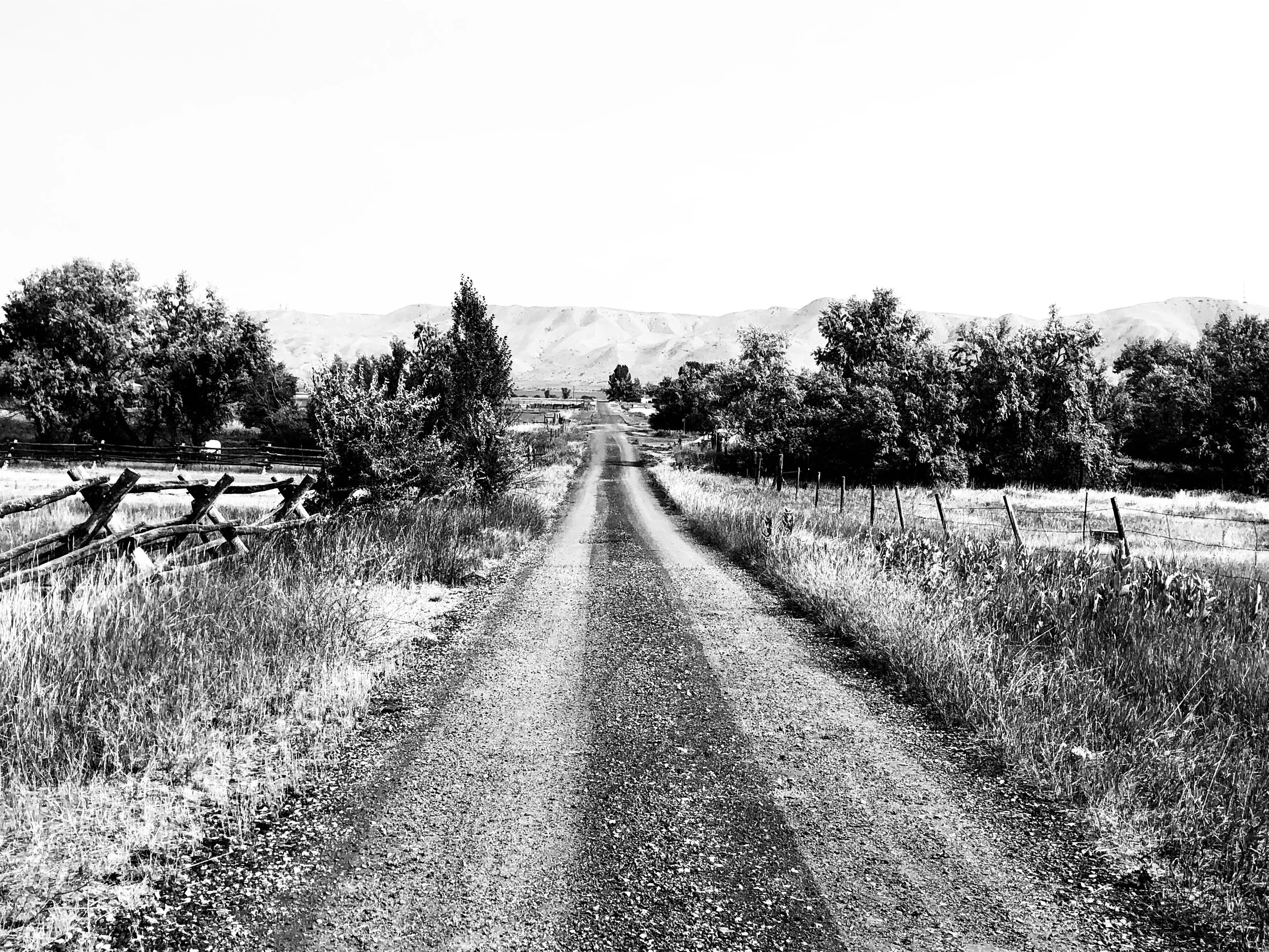 Jill Joy - End of the Road - Photography - BW - Wyoming