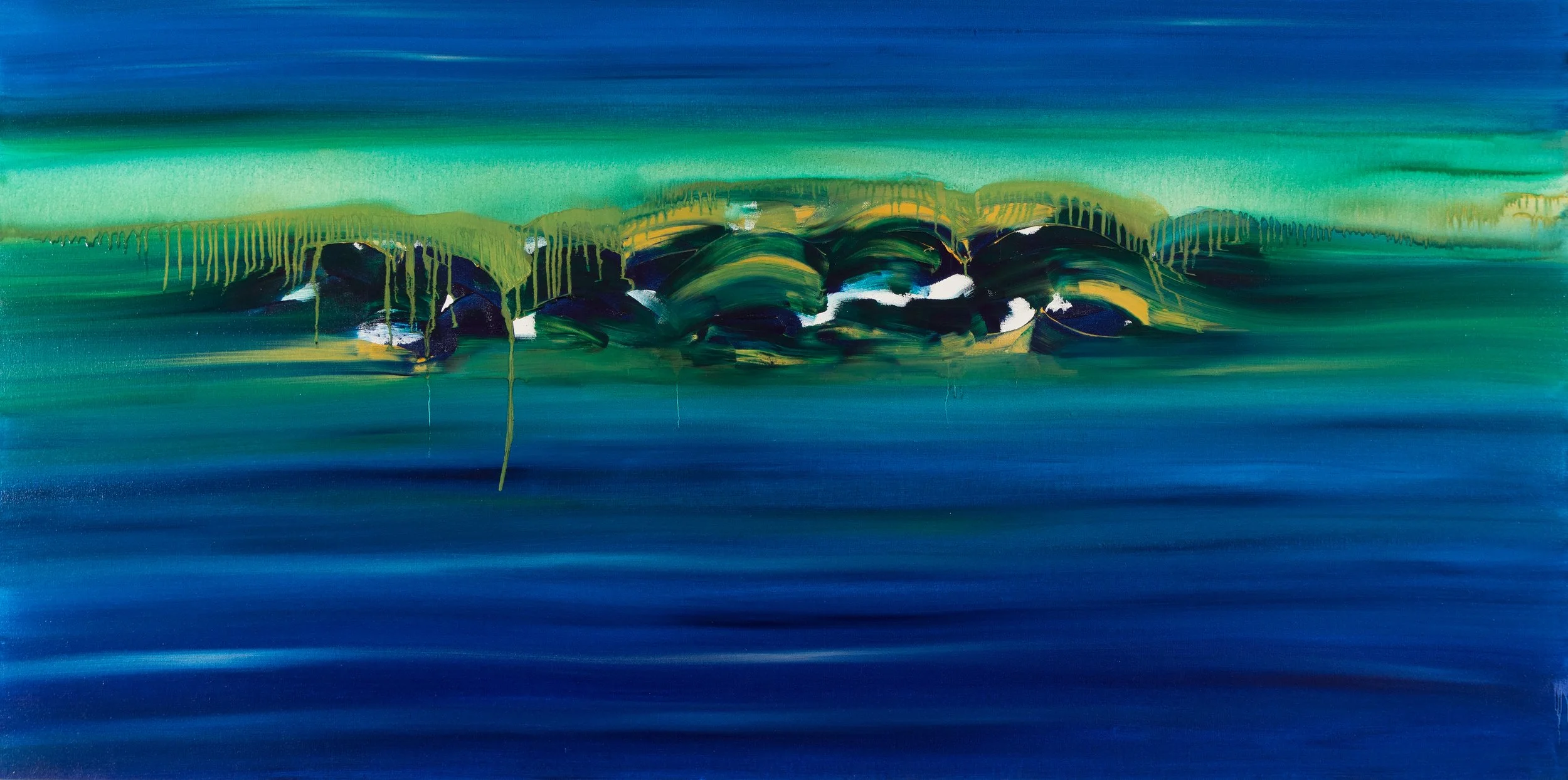 Jill Joy - The Storm in Your Eyes - oil on canvas - 36x72" Available