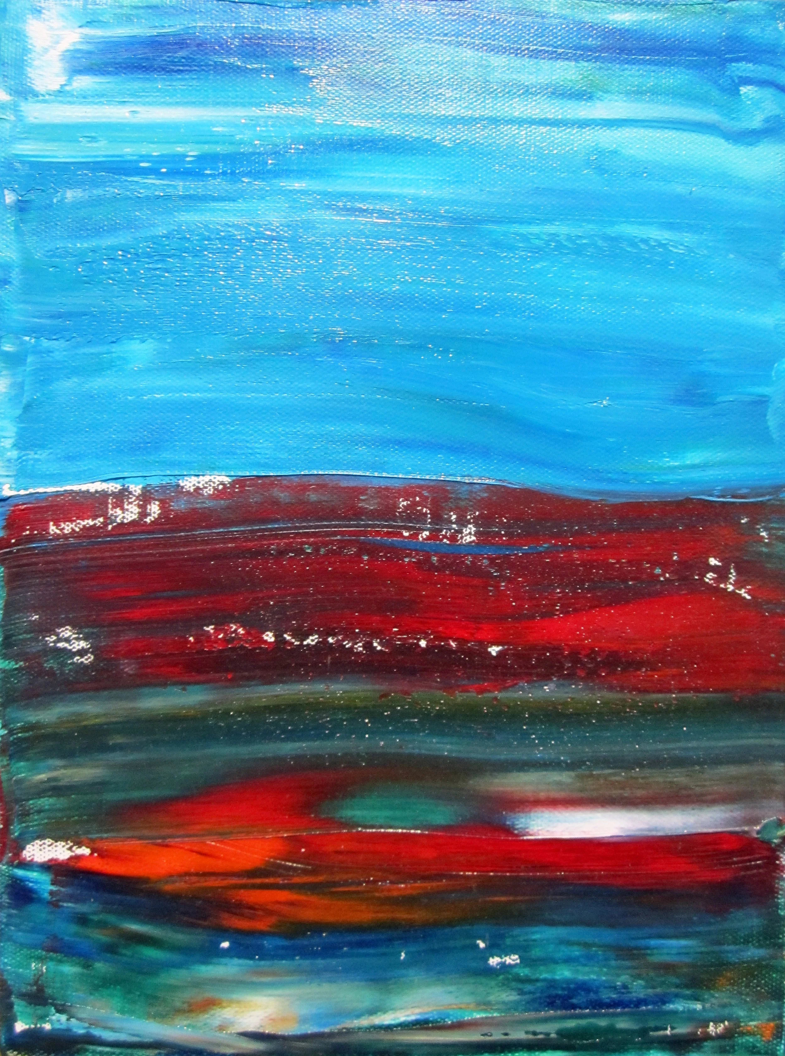 Jill Joy - Cerulean Sky - oil on canvas - 12x8" SOLD
