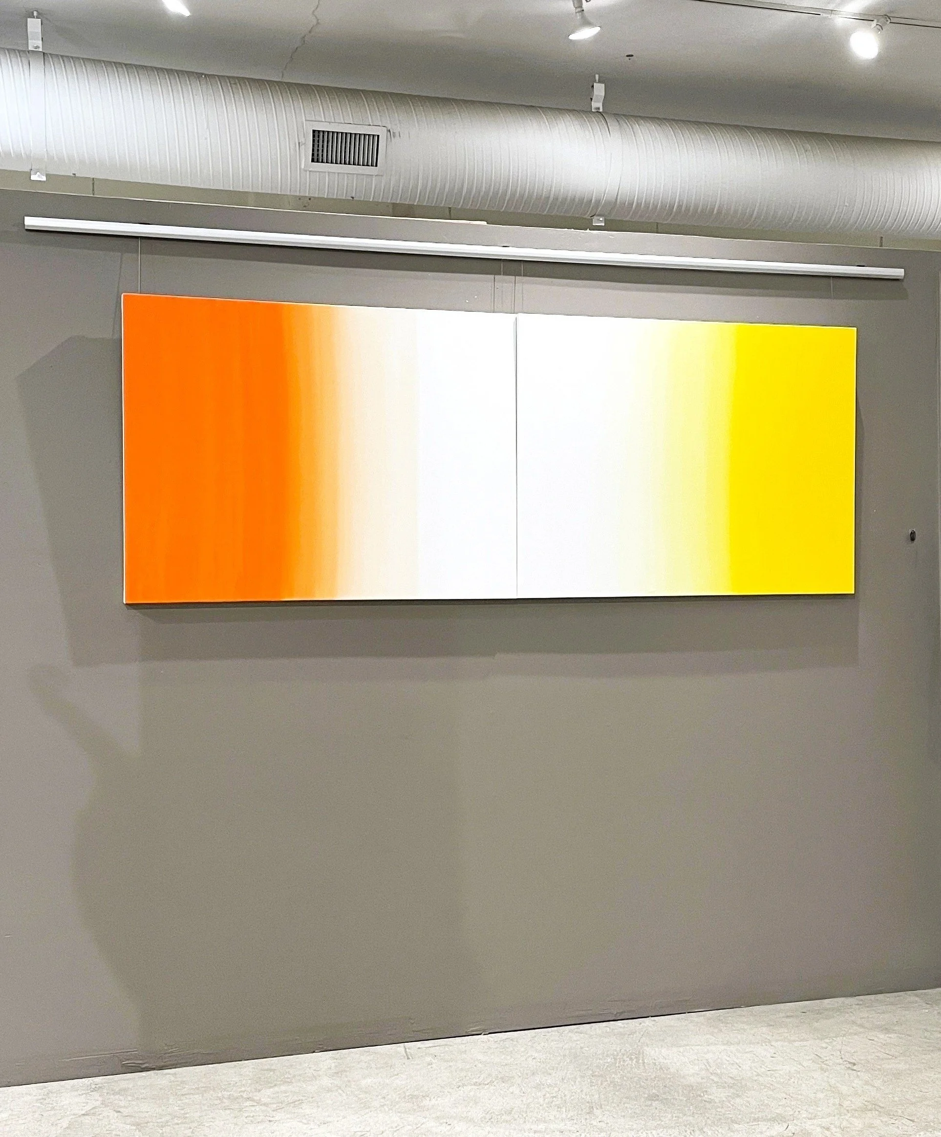 Jill Joy, Sat Nam, oil on canvas, 30x80", Installation View