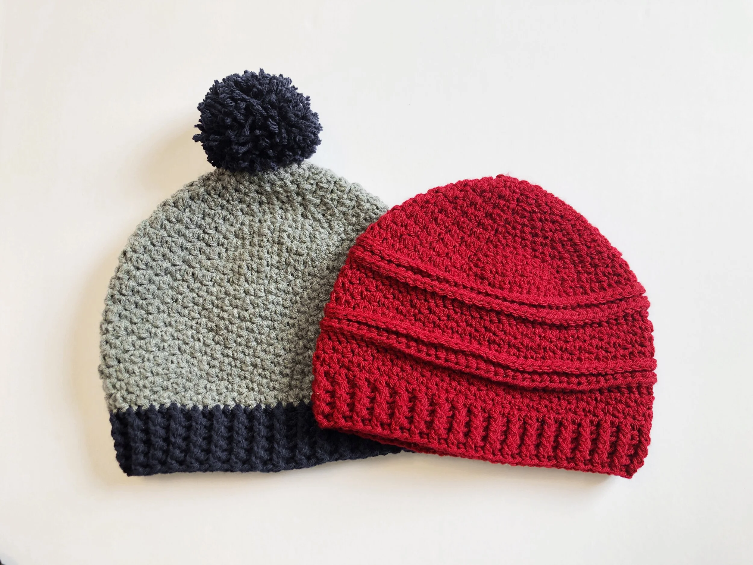 Men's Seed Stitch Beanie Crochet 