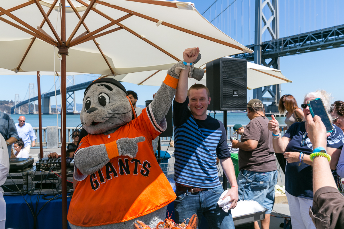 photo of oysterfest - sf giants lou seal