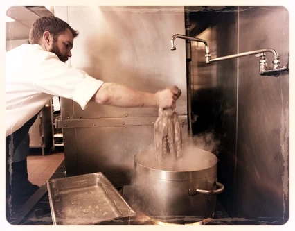 Chef Jason and the first steps to our Octopus Carapaccio