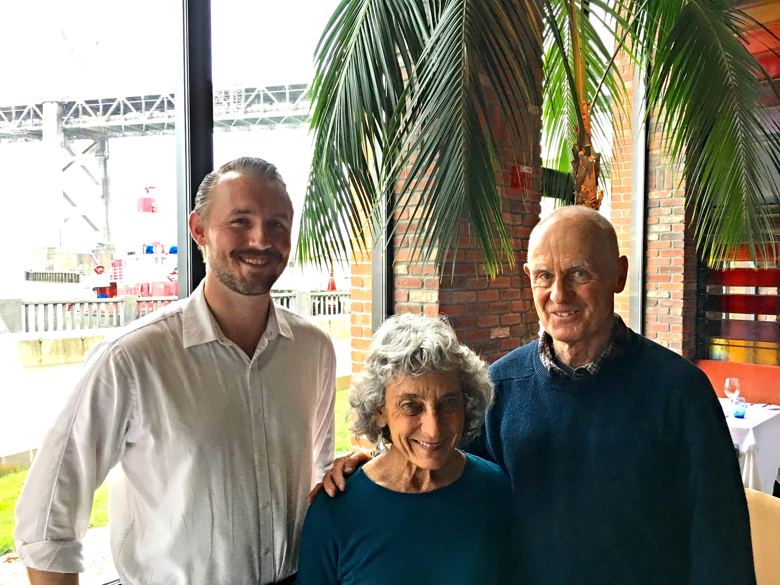 From left to right: Our bartender Eric, the birthday girl Beryl and the artist himself Anthony
