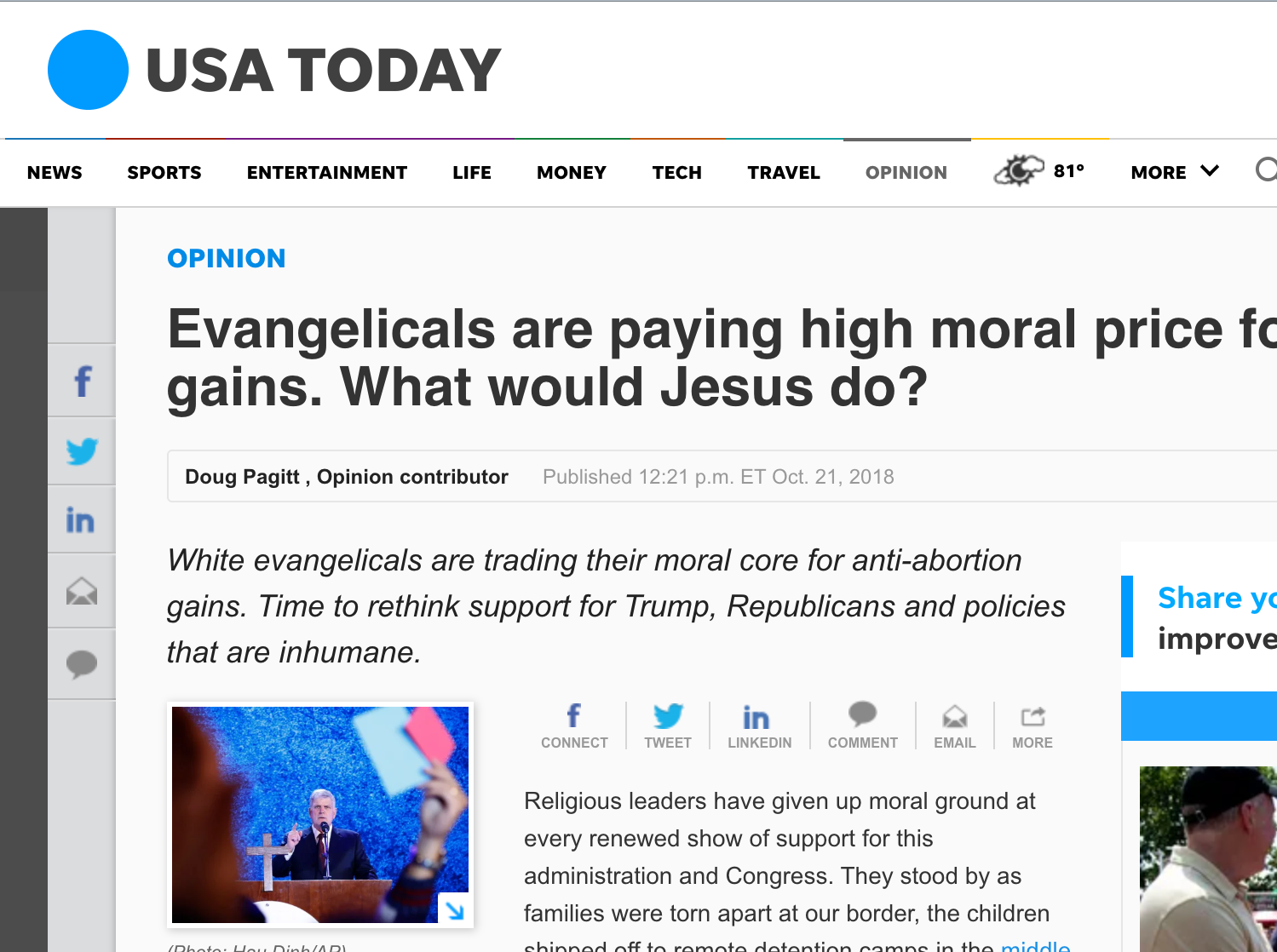 Evangelicals Are Paying High Moral Price for Anti-Abortion Gains. What Would Jesus Do?