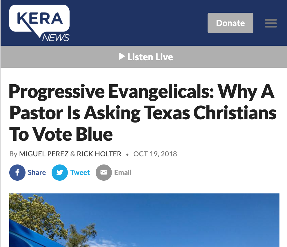 Progressive Evangelicals: Why A Pastor Is Asking Texas Christians To Vote Blue