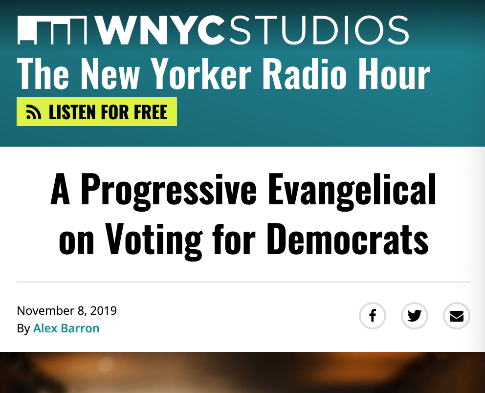 A Progressive Evangelical on Voting for Democrats