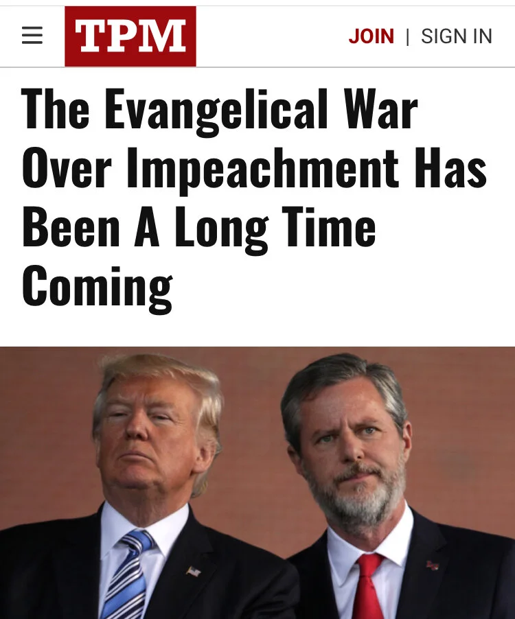The Evangelical War Over Impeachment Has Been A Long Time Coming