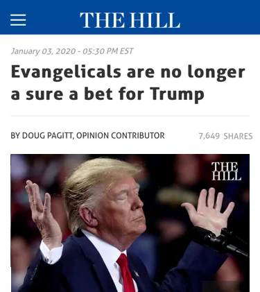 Evangelicals are No Longer a Sure Bet for Trump