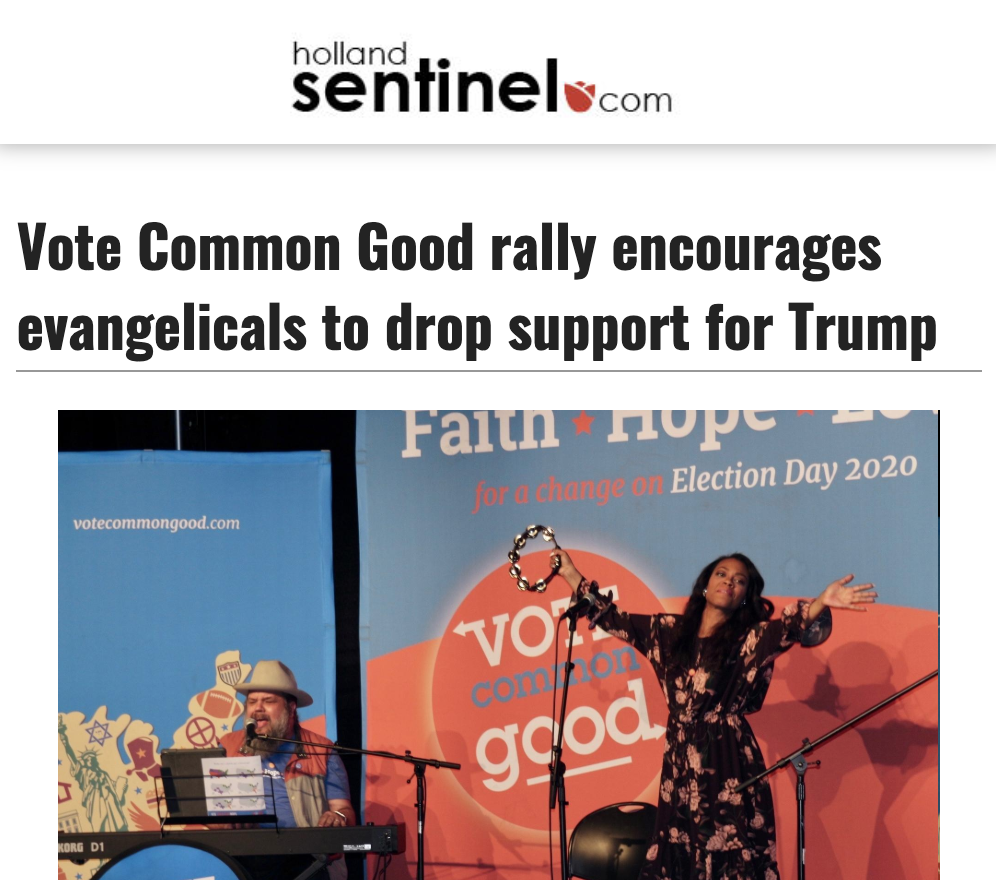 Vote Common Good Rally Encourages Evangelicals to Drop Support for Trump