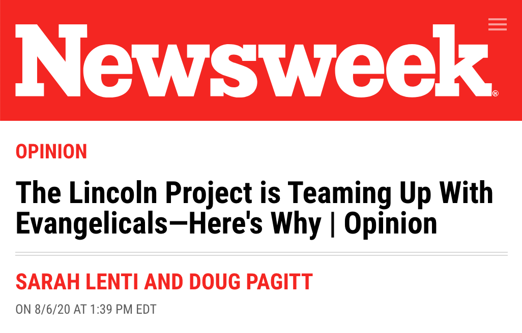 The Lincoln Project is Teaming Up With Evangelicals—Here's Why