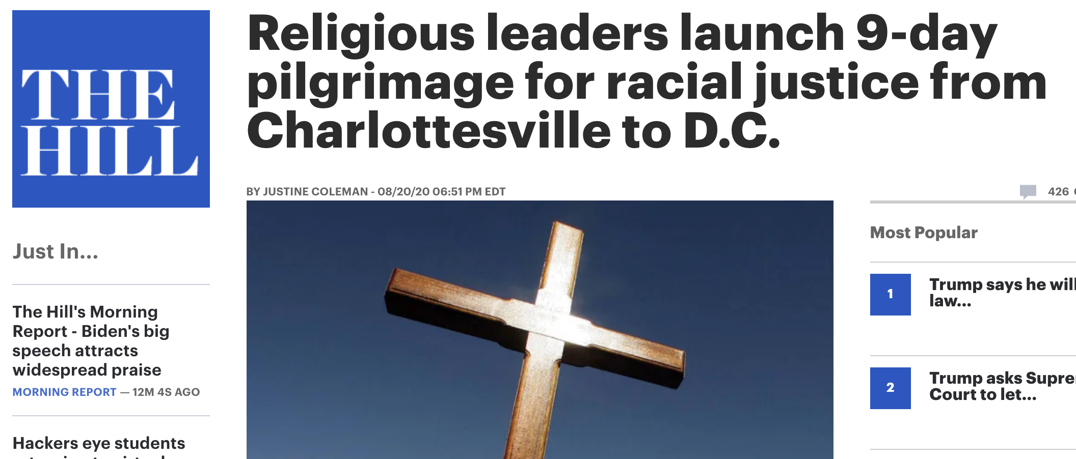 Religious Leaders Launch 9-Day Pilgrimage for Racial Justice From Charlottesville to D.C.