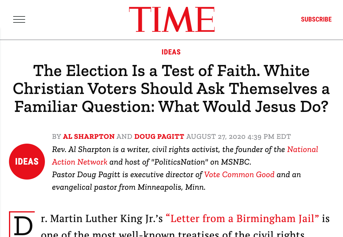 Why White Christians Should Vote Against Trump in 2020