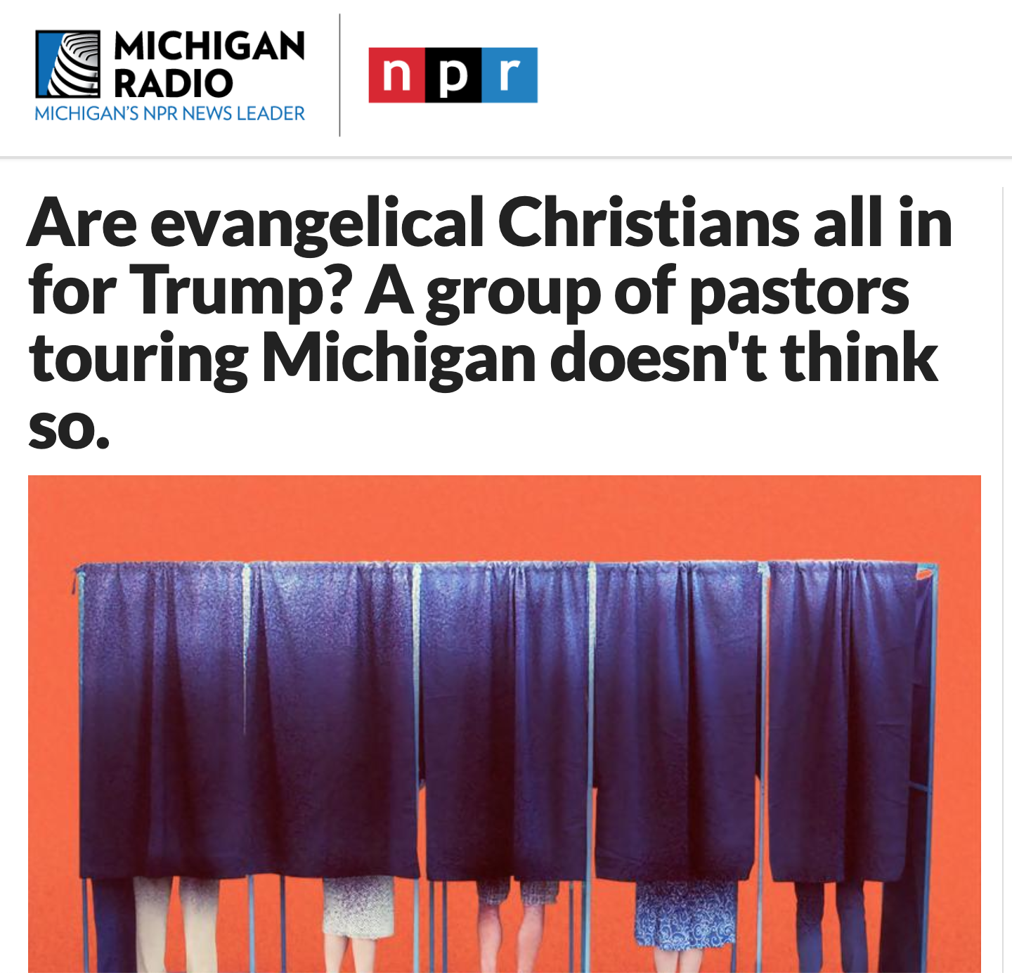 Are Evangelical Christians All in for Trump? A Group of Pastors Touring Michigan Doesn't Think So.