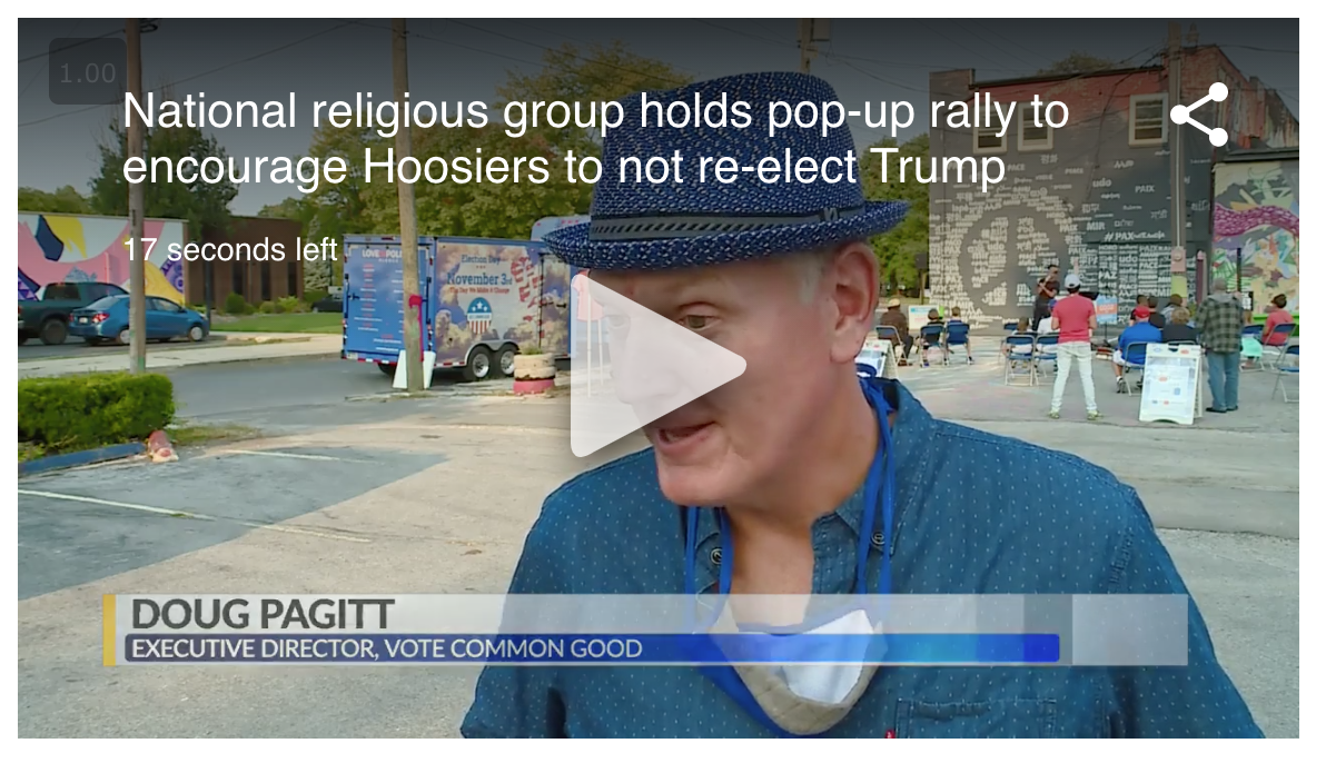 National Religious Group Holds Pop-Up Rally to Encourage Hoosiers to Not Re-Elect Trump